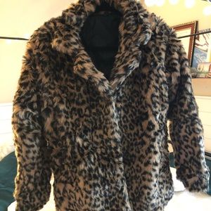 Vintage Faux Fur Cheetah Print Coat!